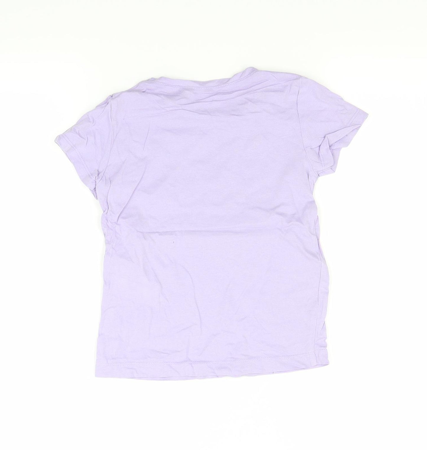 H&M Girls Purple   Basic T-Shirt Size 5 Years  - Frozen