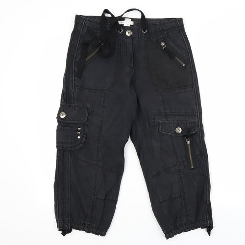 George Womens Black   Pedal Pusher Trousers Size 8 L20.5 in