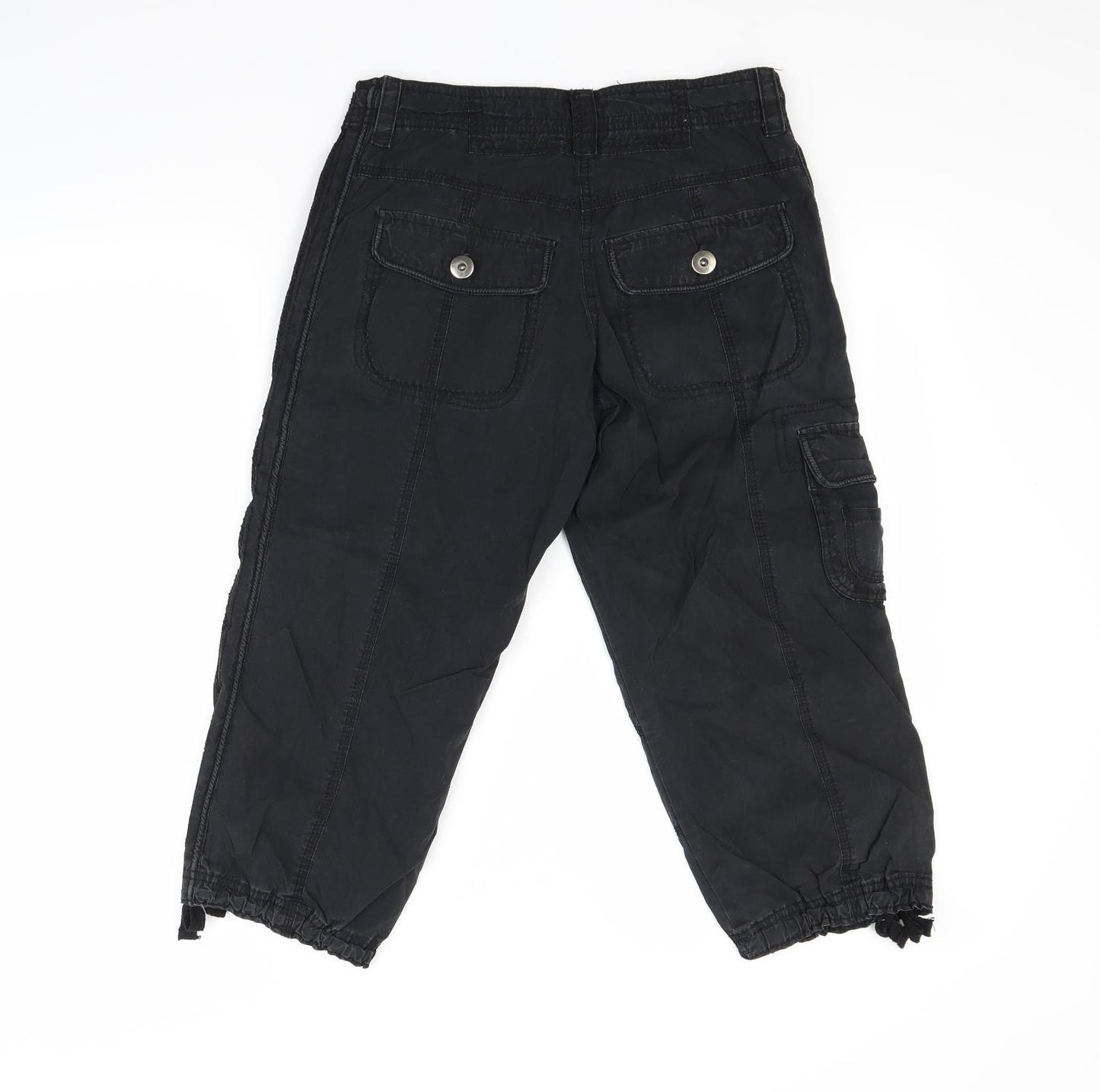 George Womens Black   Pedal Pusher Trousers Size 8 L20.5 in