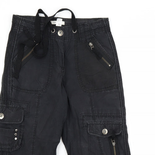 George Womens Black   Pedal Pusher Trousers Size 8 L20.5 in