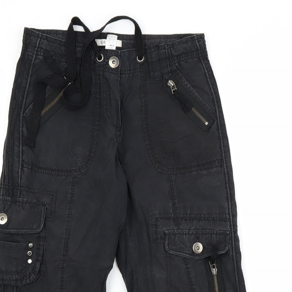 George Womens Black   Pedal Pusher Trousers Size 8 L20.5 in