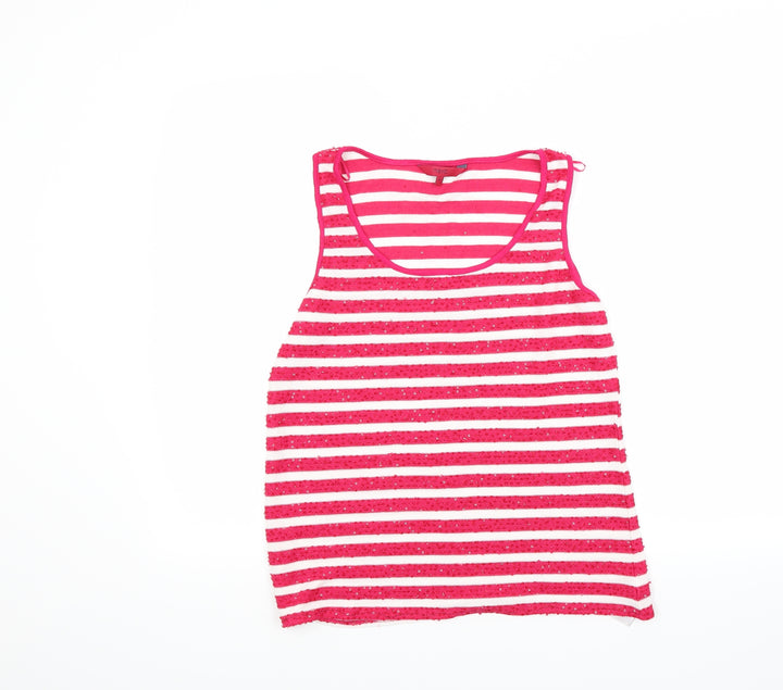 NEXT Womens Pink Striped  Basic Tank Size 10
