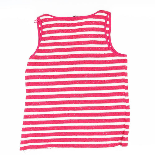 NEXT Womens Pink Striped  Basic Tank Size 10