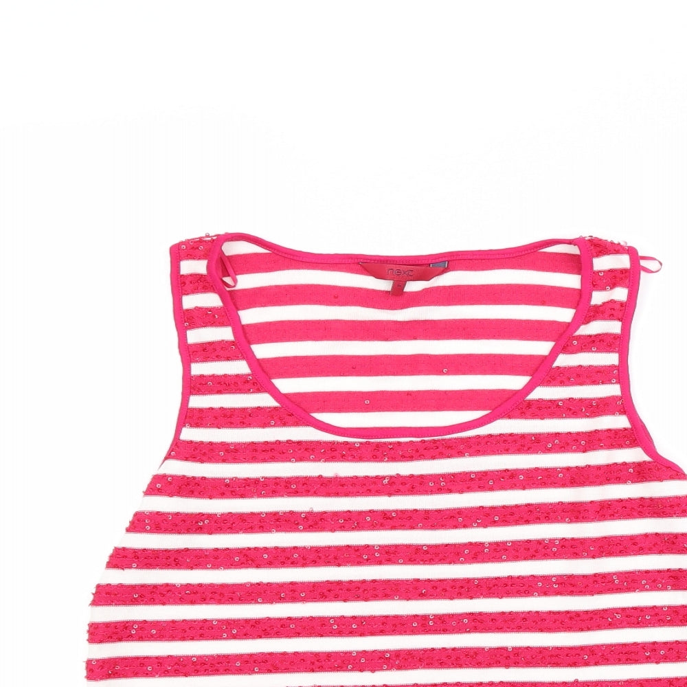 NEXT Womens Pink Striped  Basic Tank Size 10