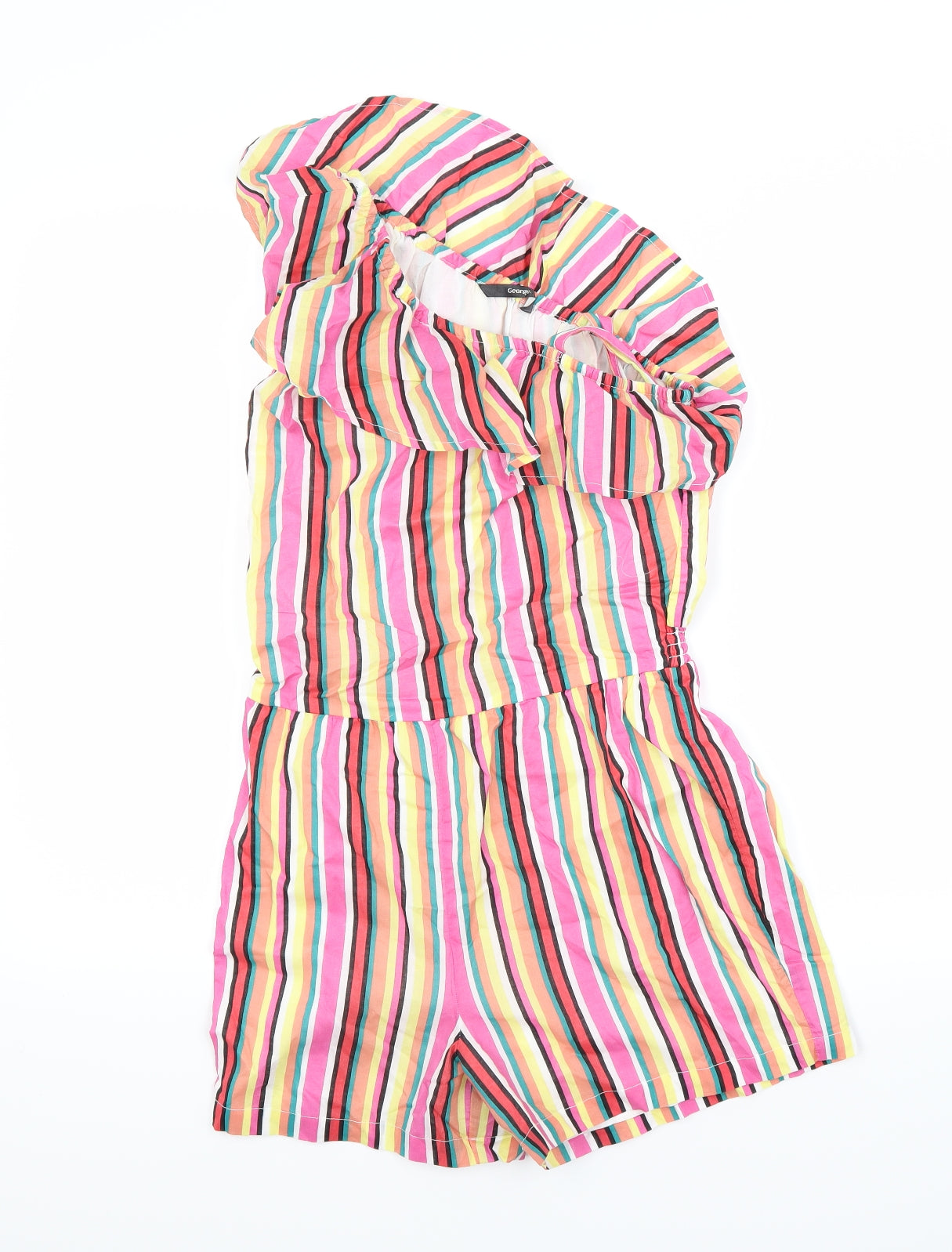 George Girls Multicoloured Striped  Shorts One-Piece Size 11-12 Years