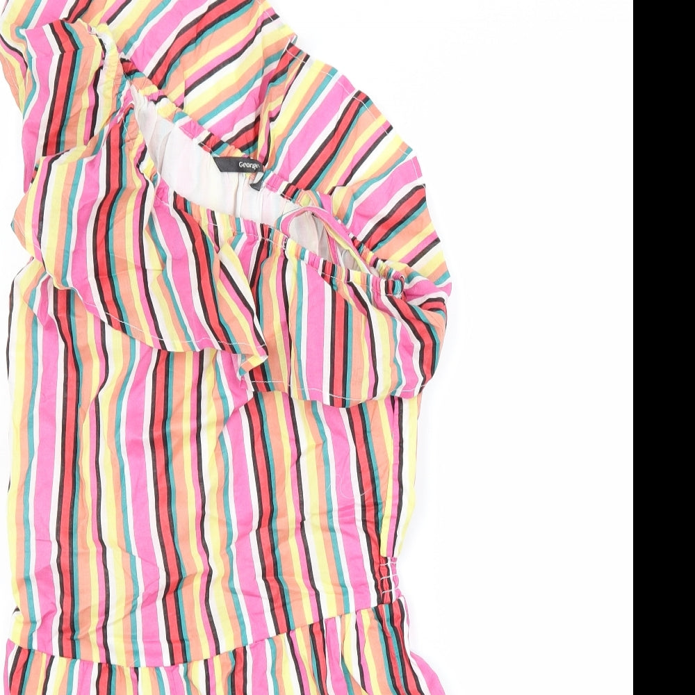 George Girls Multicoloured Striped  Shorts One-Piece Size 11-12 Years
