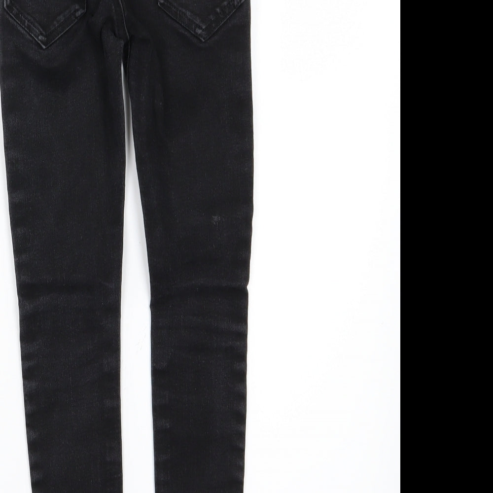NEXT Boys Black  Denim Skinny Jeans Size 8 Years - Ripped Knee