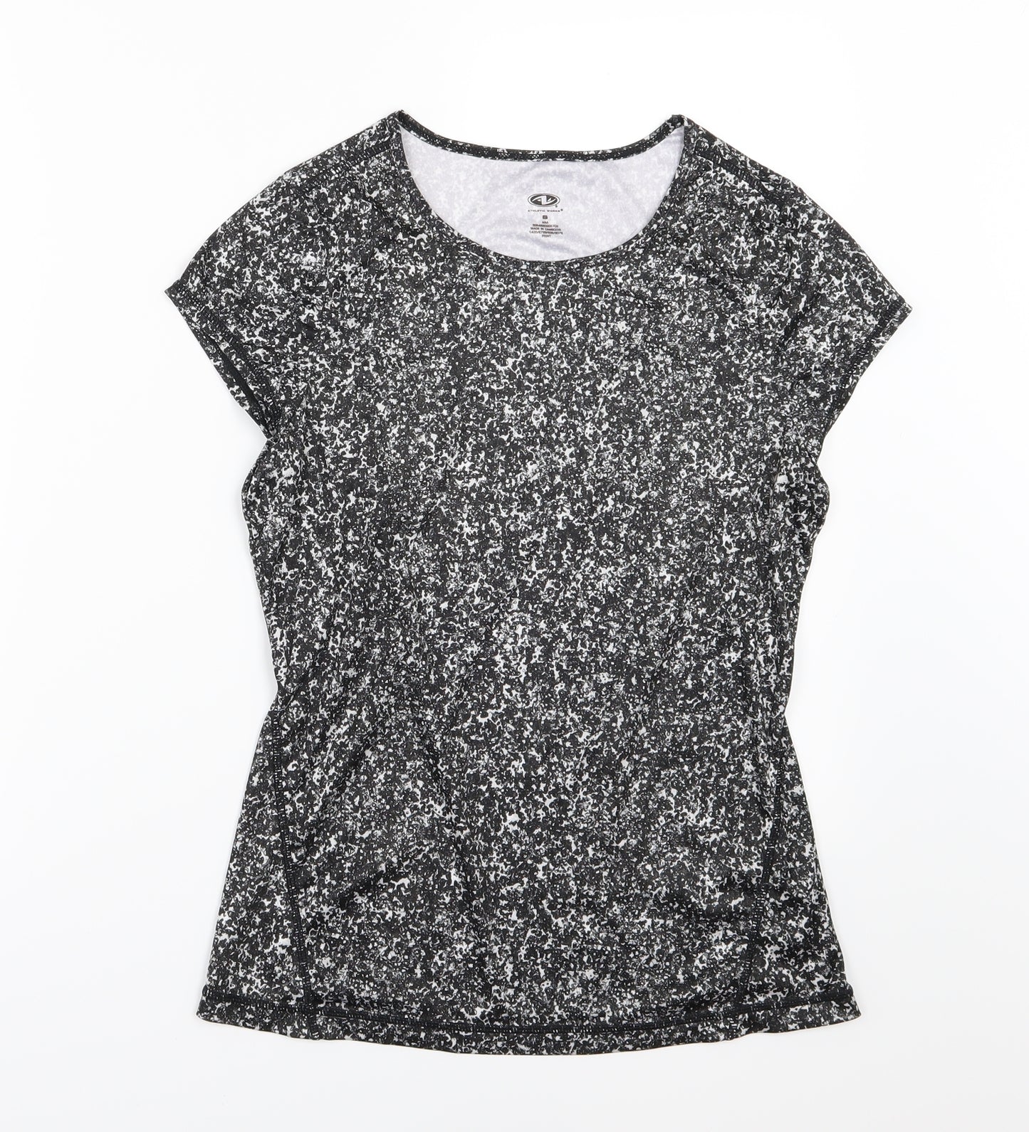Athletic Works Womens Grey   Basic T-Shirt Size S  - Speckled