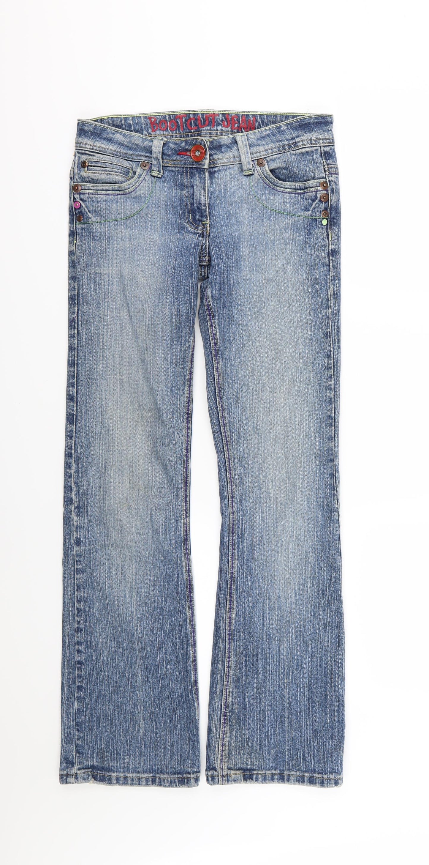 George Womens Blue  Denim Bootcut Jeans Size 8 L30 in