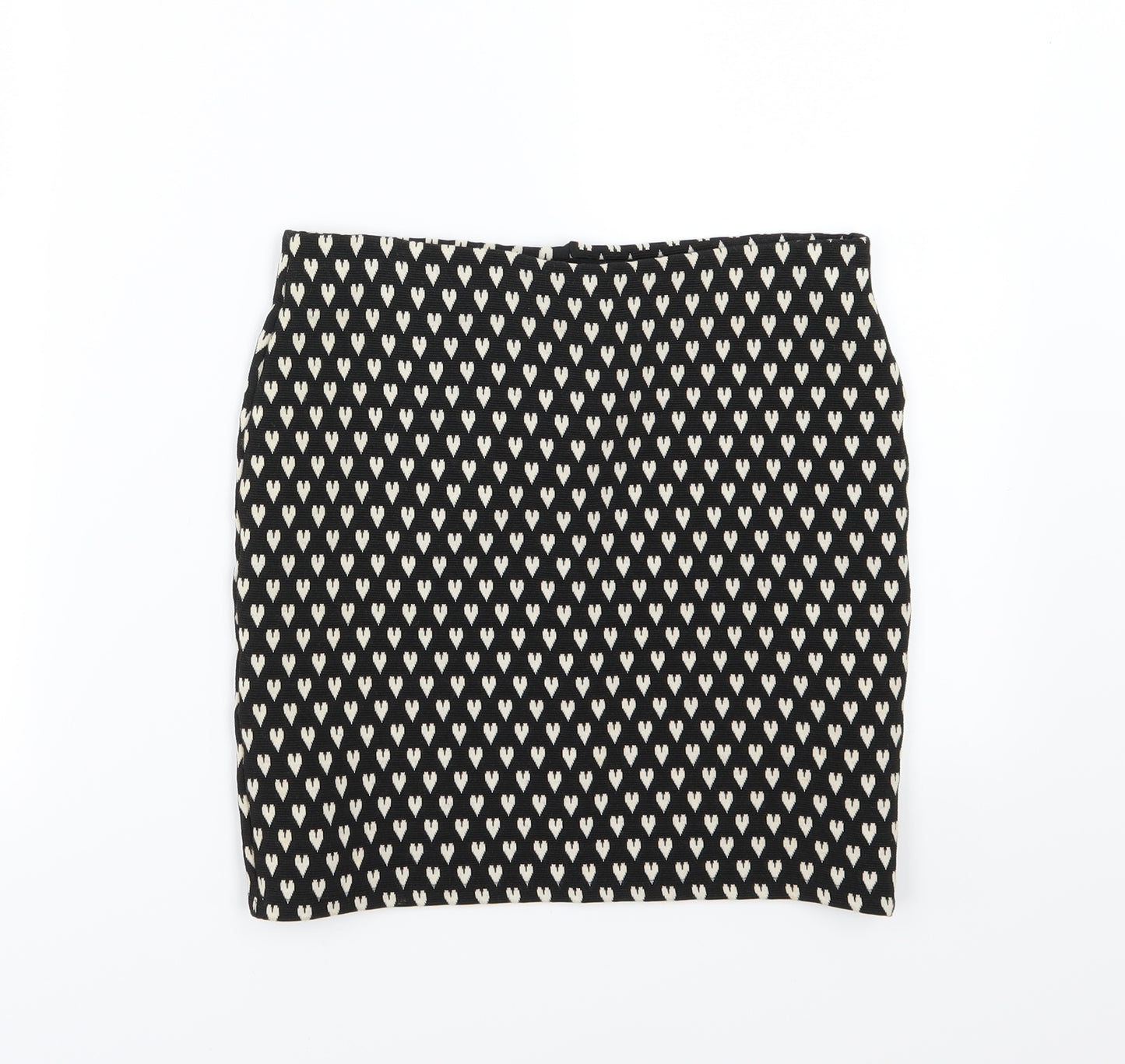 Atmosphere Womens Black   A-Line Skirt Size 8  - Heart print