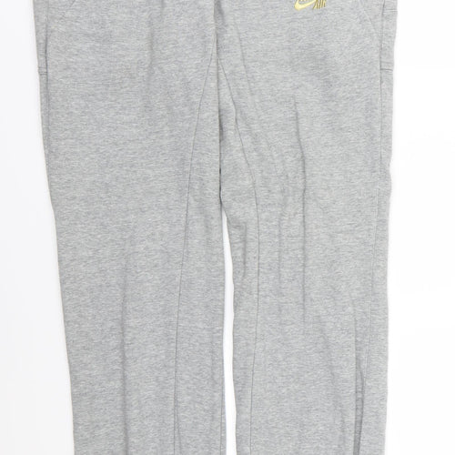 Nike Womens Grey  Jersey Jogger Trousers Size L L35 in