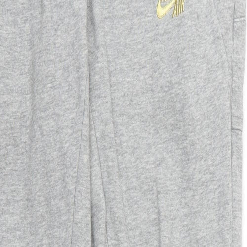 Nike Womens Grey  Jersey Jogger Trousers Size L L35 in