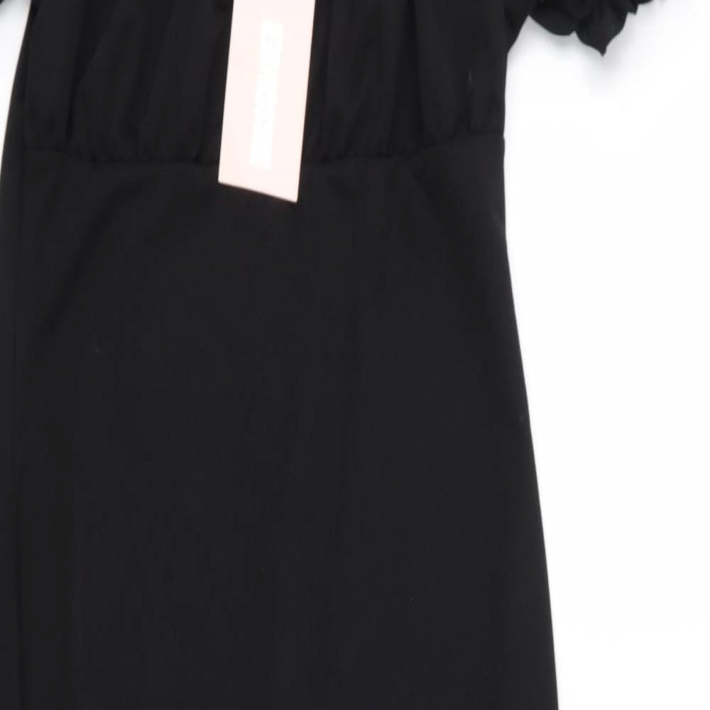 Missguided Womens Black   Bodycon  Size 16  - Milkmaid Style