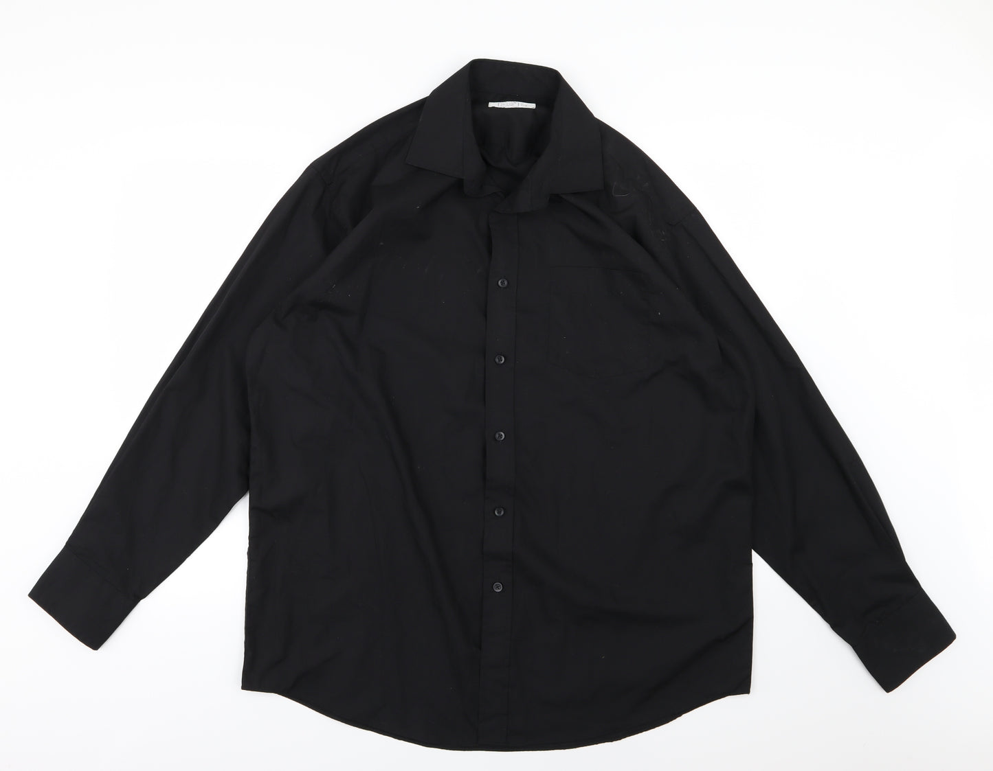 Primark Mens Black  Woven  Dress Shirt Size 17