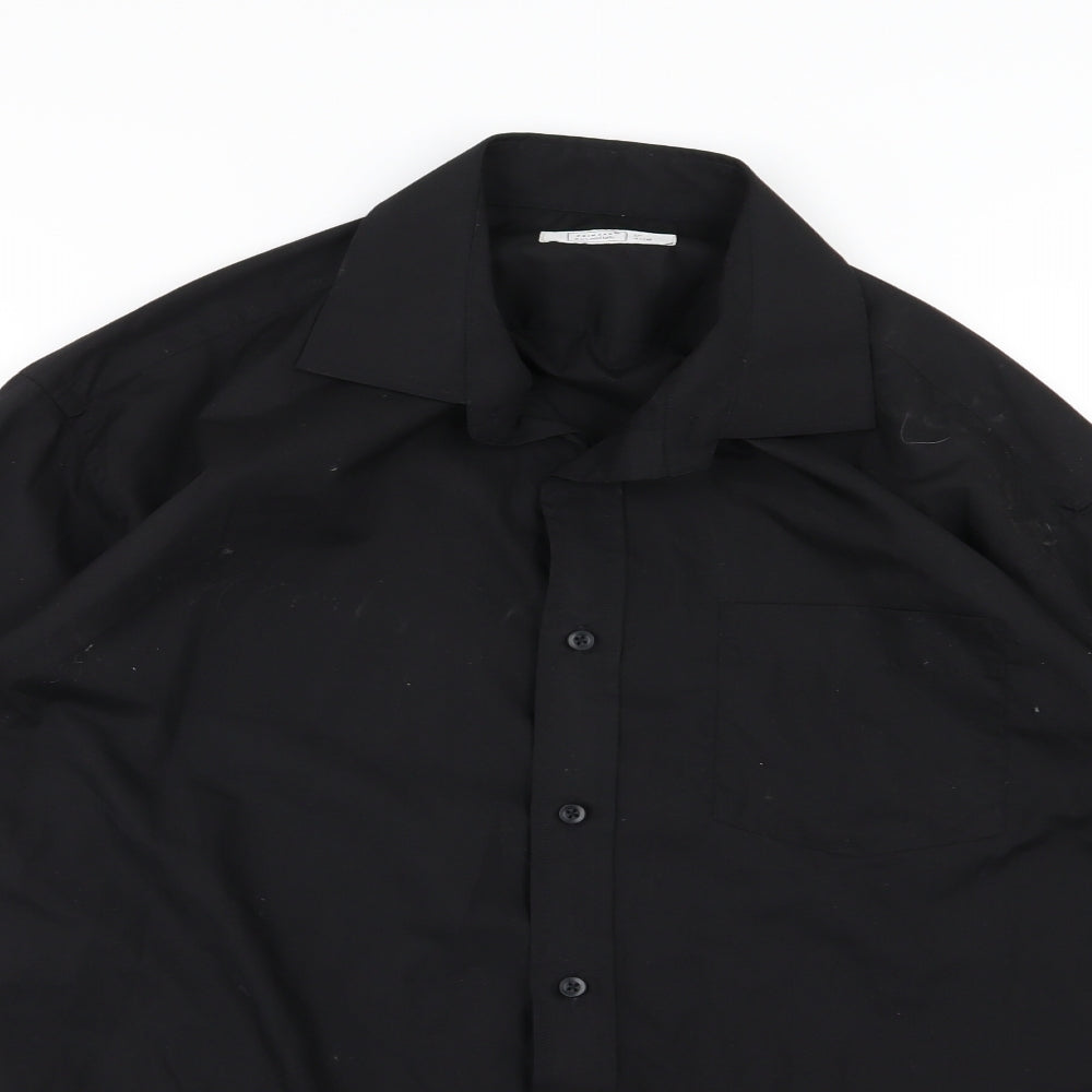 Primark Mens Black  Woven  Dress Shirt Size 17