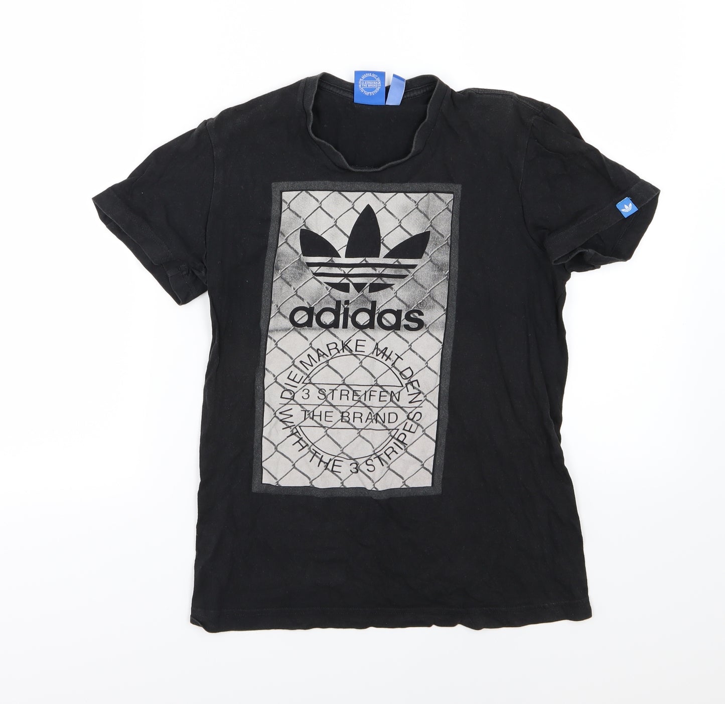 adidas Womens Black  Jersey Basic T-Shirt Size XS
