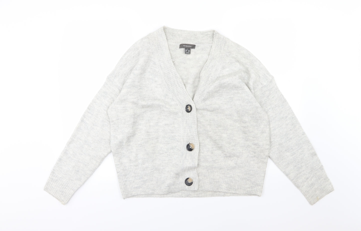 Primark Womens Grey  Knit Cardigan Jumper Size L