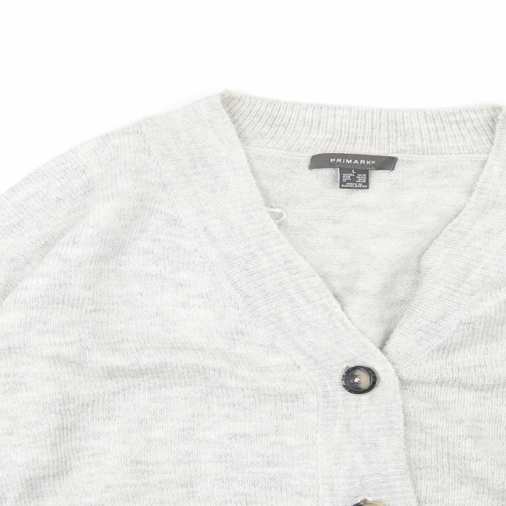 Primark Womens Grey  Knit Cardigan Jumper Size L