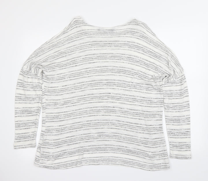 New Look Womens White Pullover Jumper Size 16
