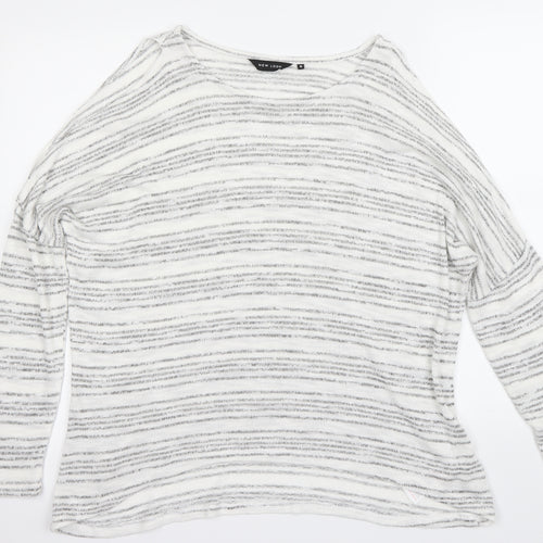 New Look Womens White   Pullover Jumper Size 16