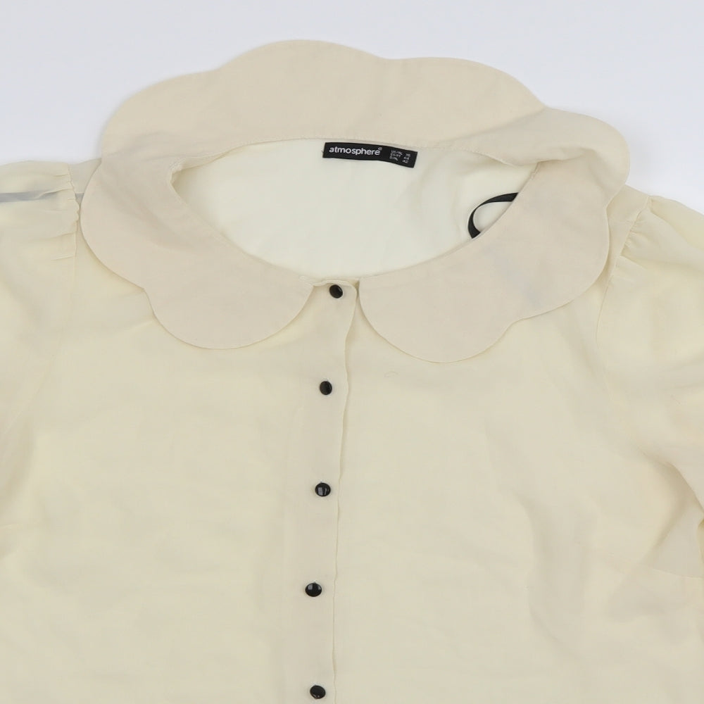 Atmosphere Womens Ivory   Basic Blouse Size 16