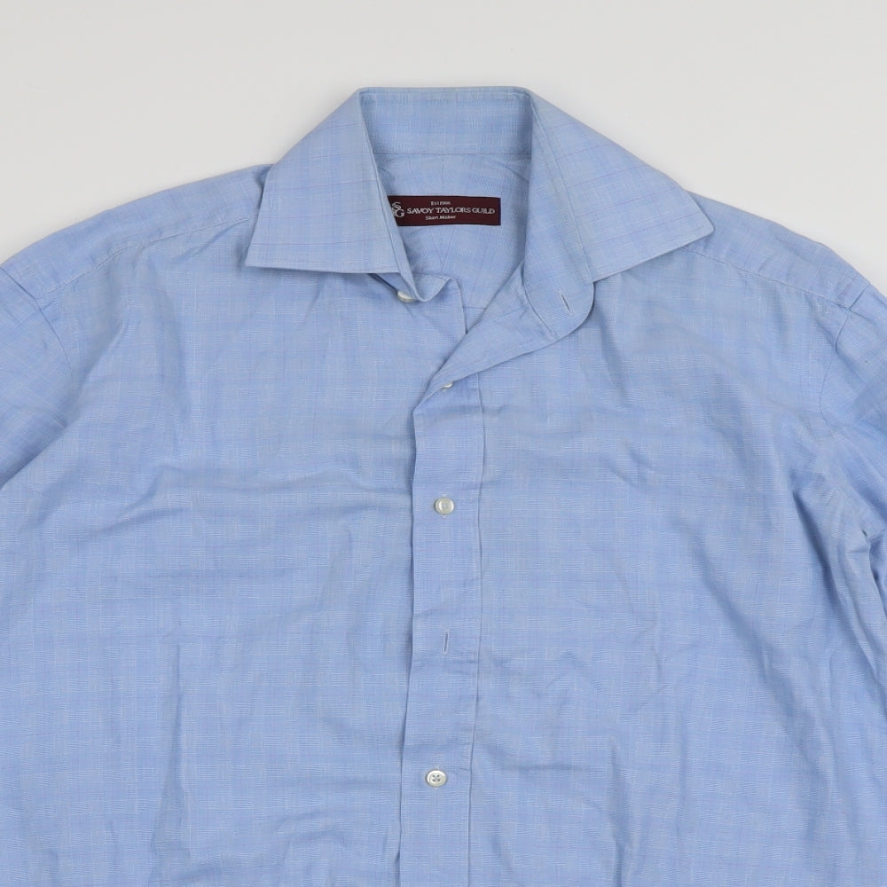Savoy Taylors Guild  Mens Blue    Dress Shirt Size 20