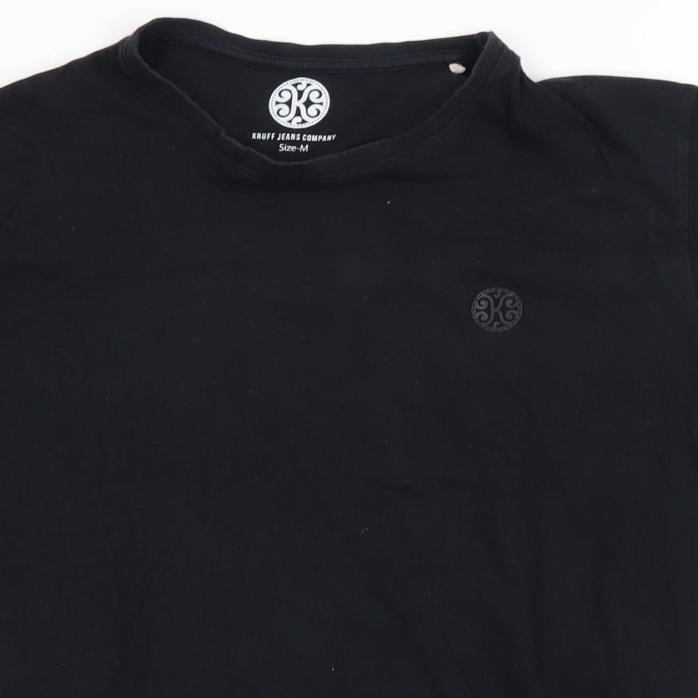 kruff jeans Mens Black    T-Shirt Size M