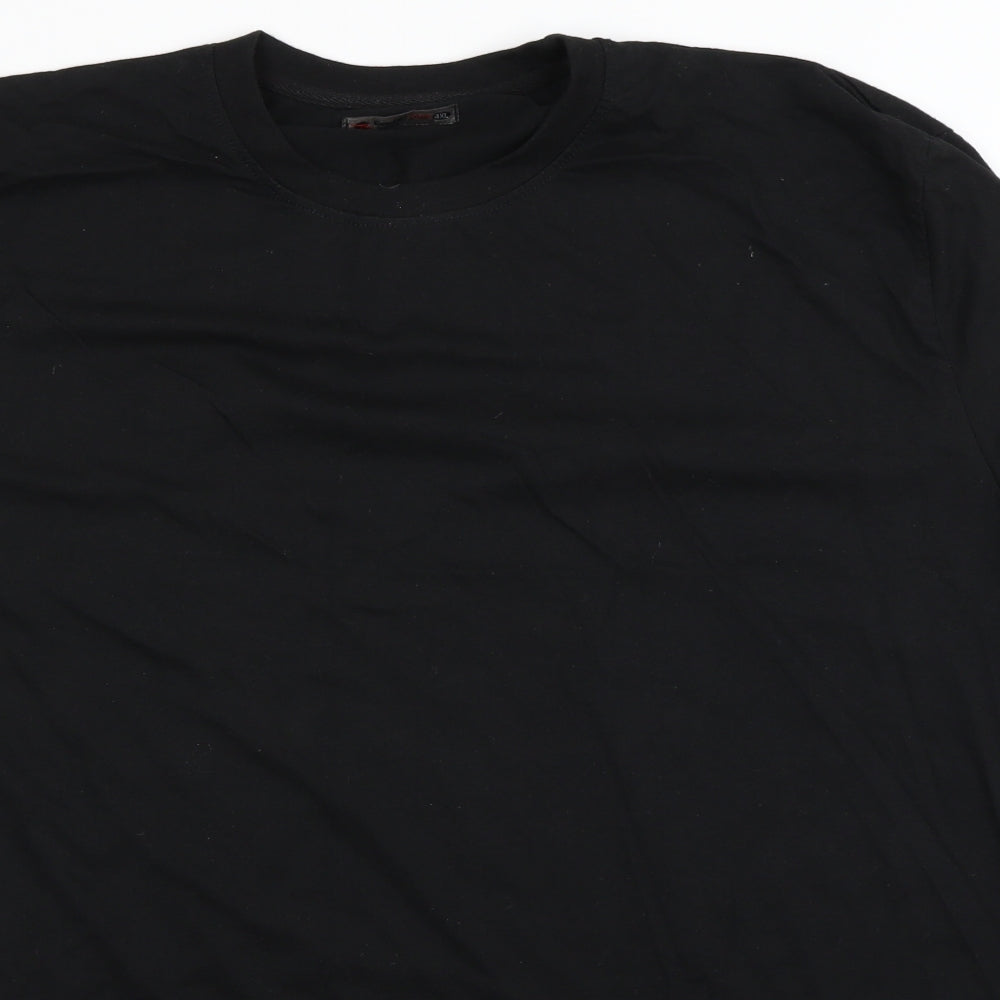 Preworn Mens Black    T-Shirt Size 4XL