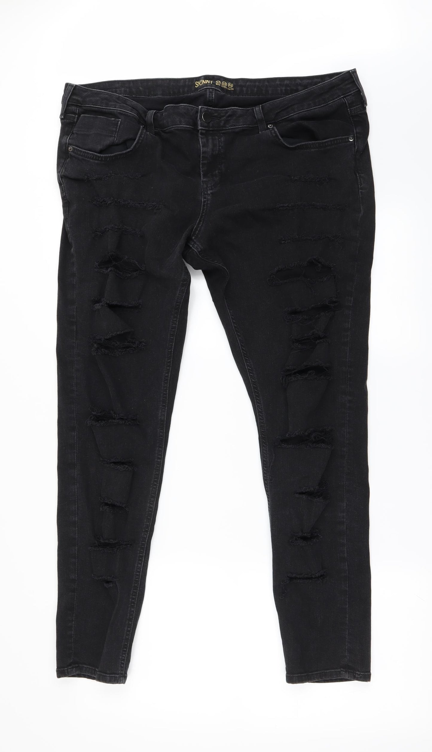 Preworn Womens Black   Skinny Jeans Size 20 L21 in