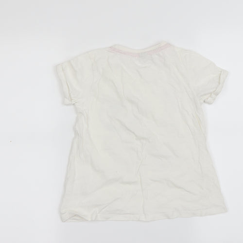 TU Girls White   Basic T-Shirt Size 7 Years