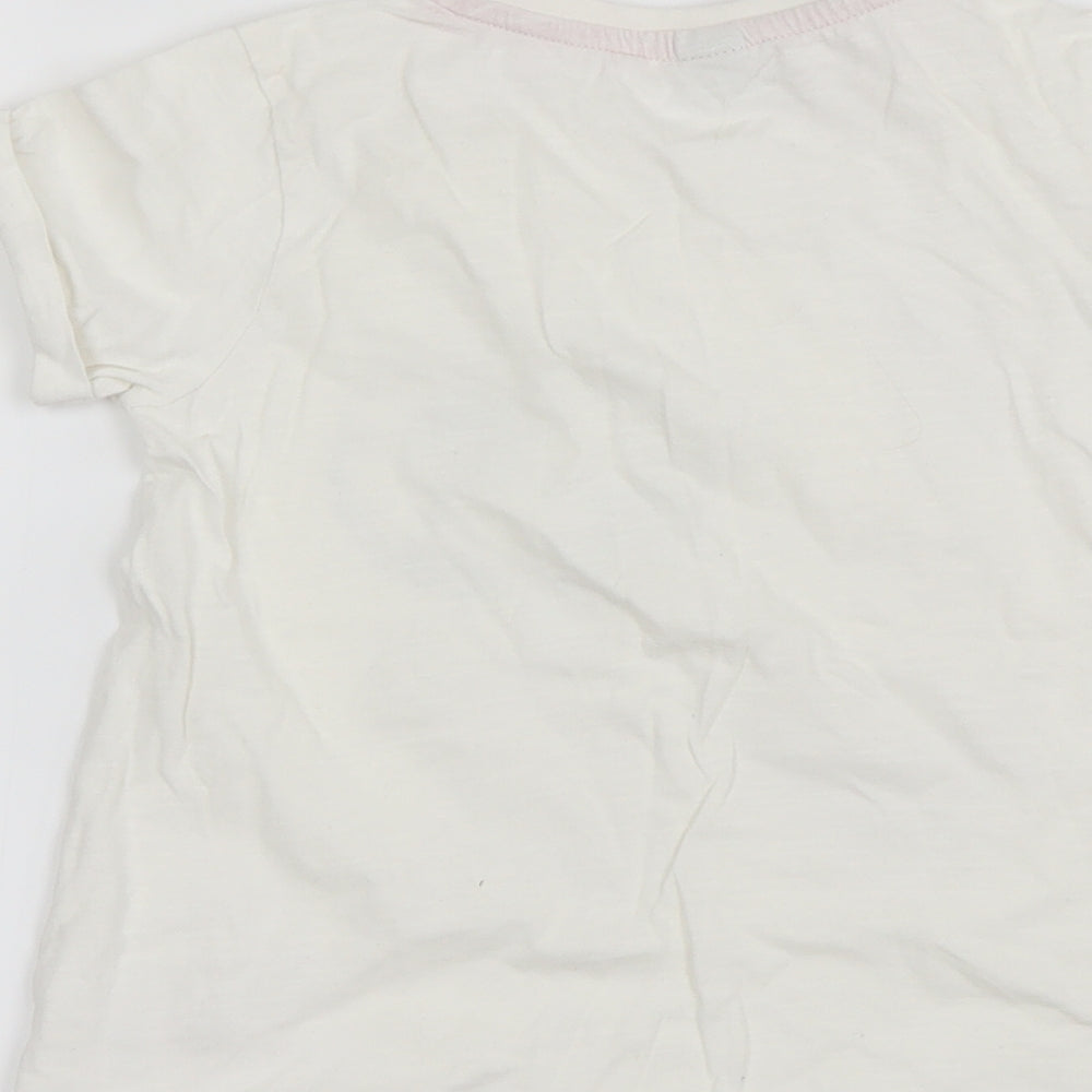 TU Girls White   Basic T-Shirt Size 7 Years