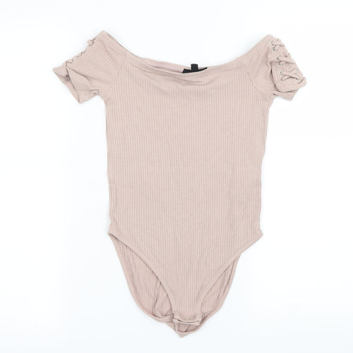 Topshop Womens Pink   Bodysuit One-Piece Size 6