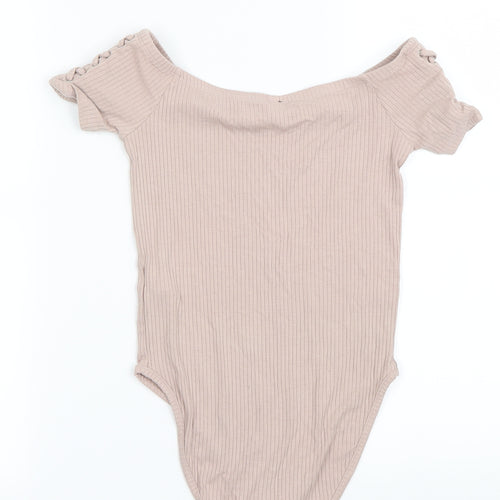 Topshop Womens Pink   Bodysuit One-Piece Size 6