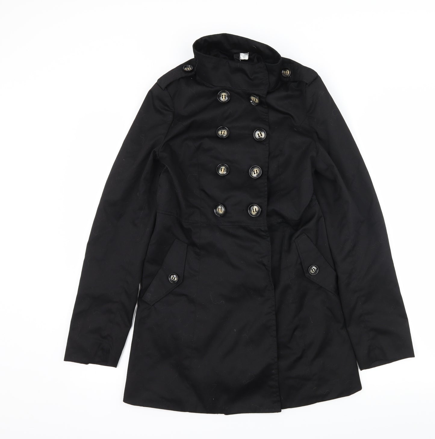 Divided by H&M Womens Black   Pea Coat Coat Size 10