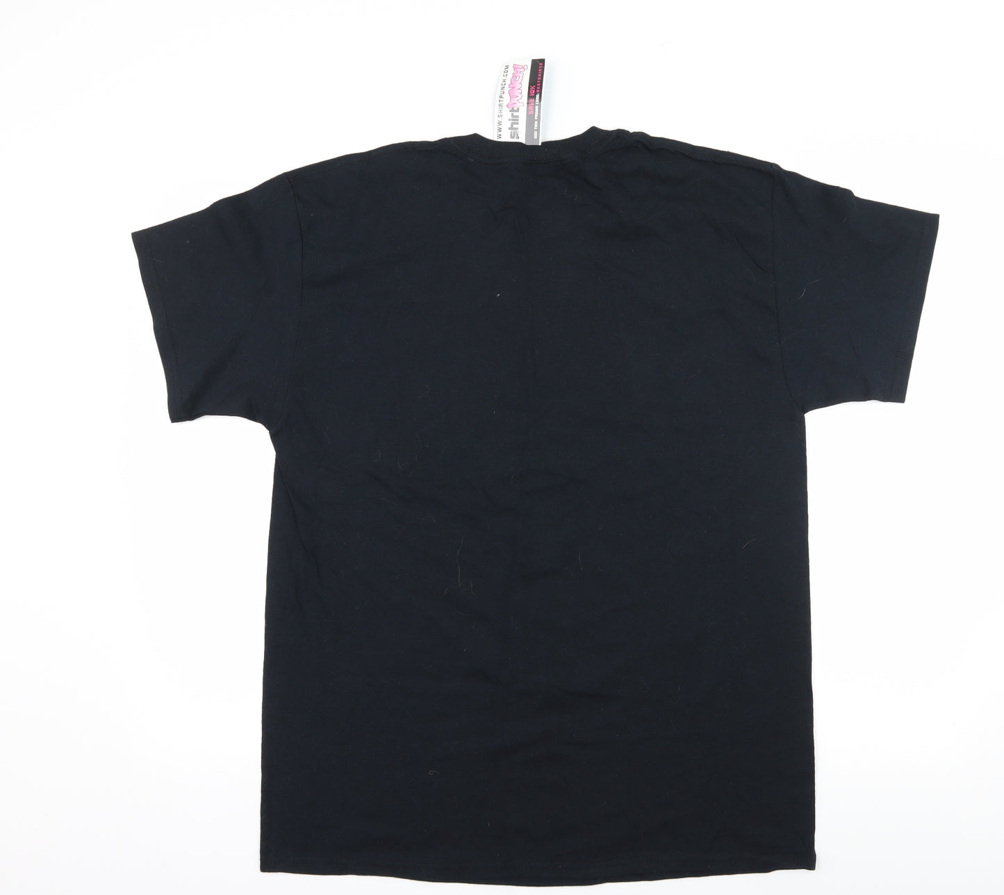 Gildan Mens Black  Jersey  T-Shirt Size L  - Red Skull
