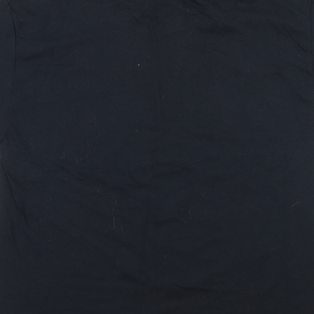 Gildan Mens Black  Jersey  T-Shirt Size L  - Red Skull