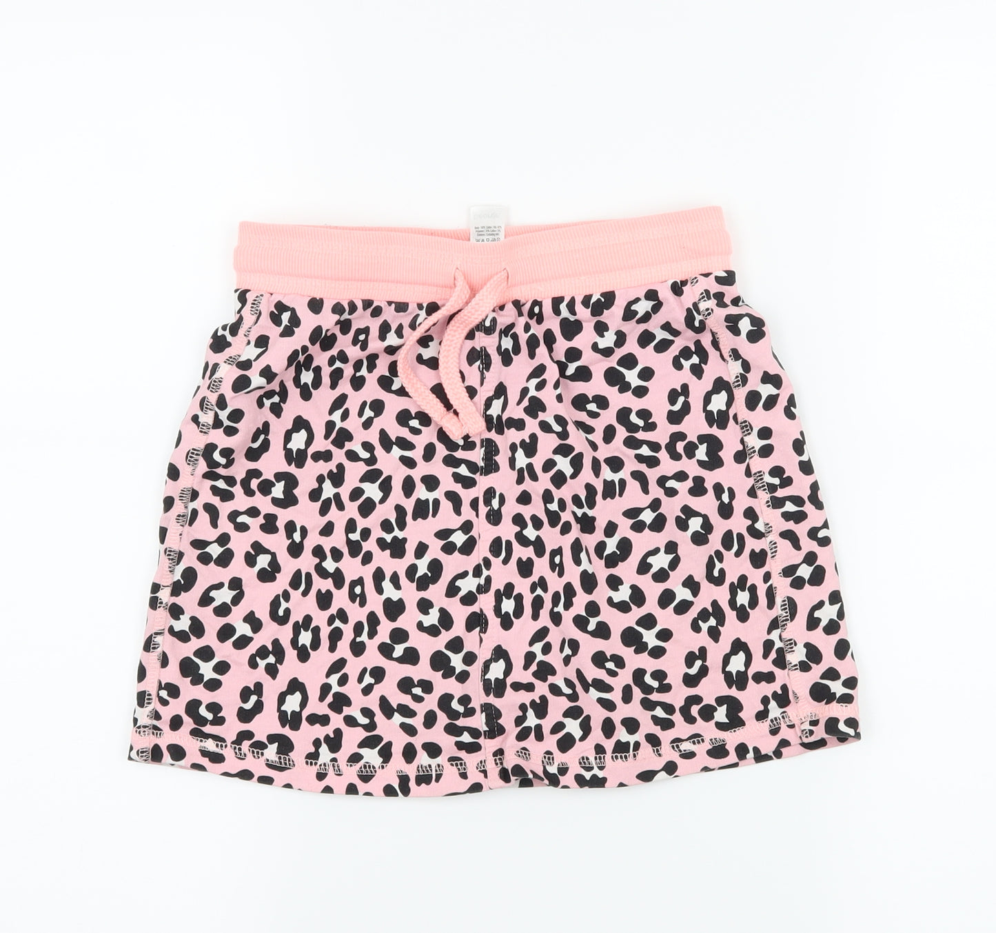 George Girls Pink Animal Print Jersey Flare Skirt Size 9-10 Years