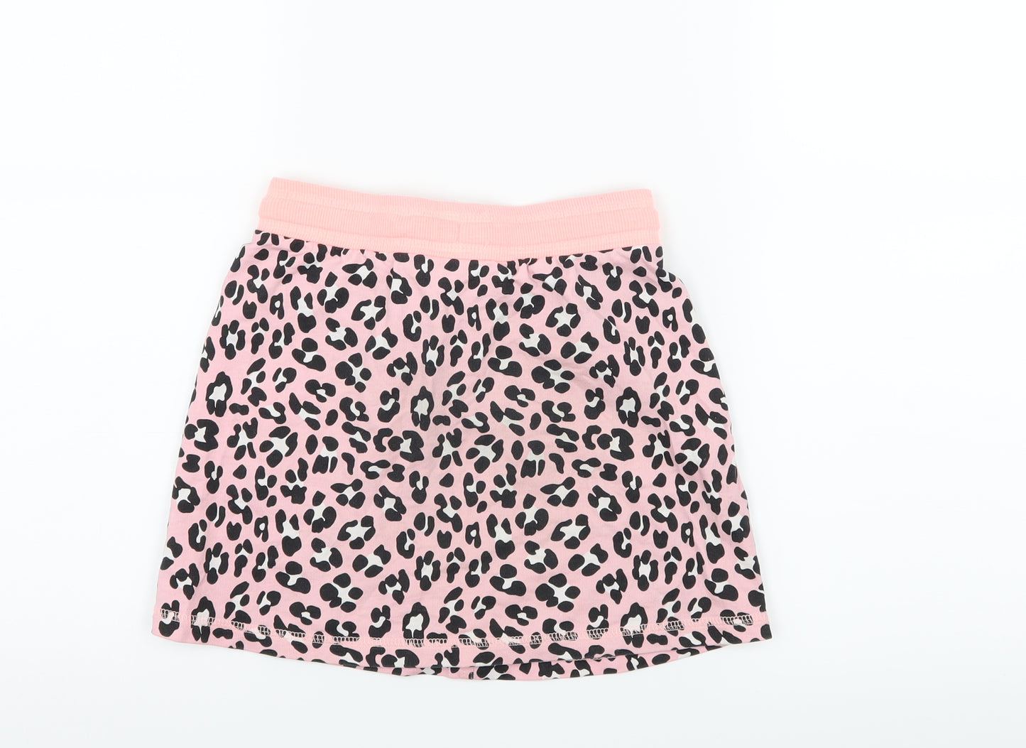 George Girls Pink Animal Print Jersey Flare Skirt Size 9-10 Years