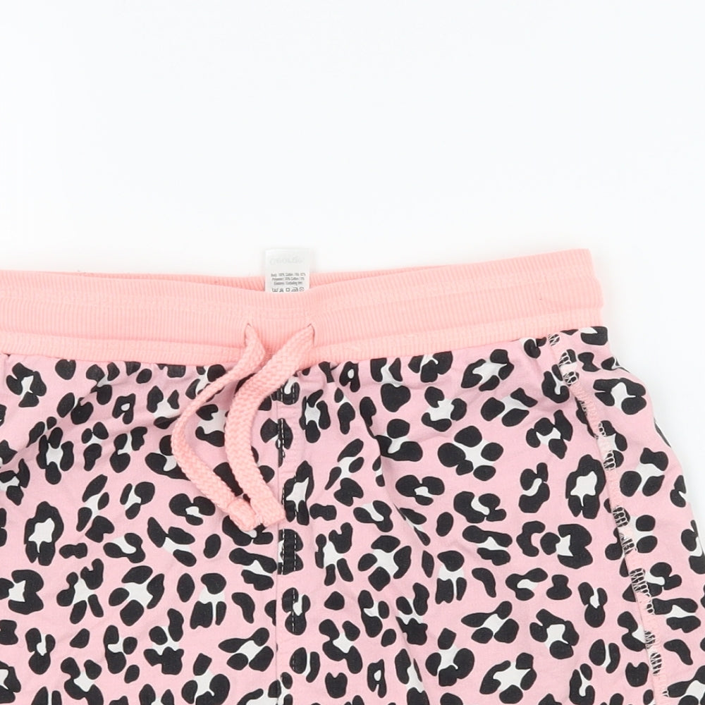 George Girls Pink Animal Print Jersey Flare Skirt Size 9-10 Years
