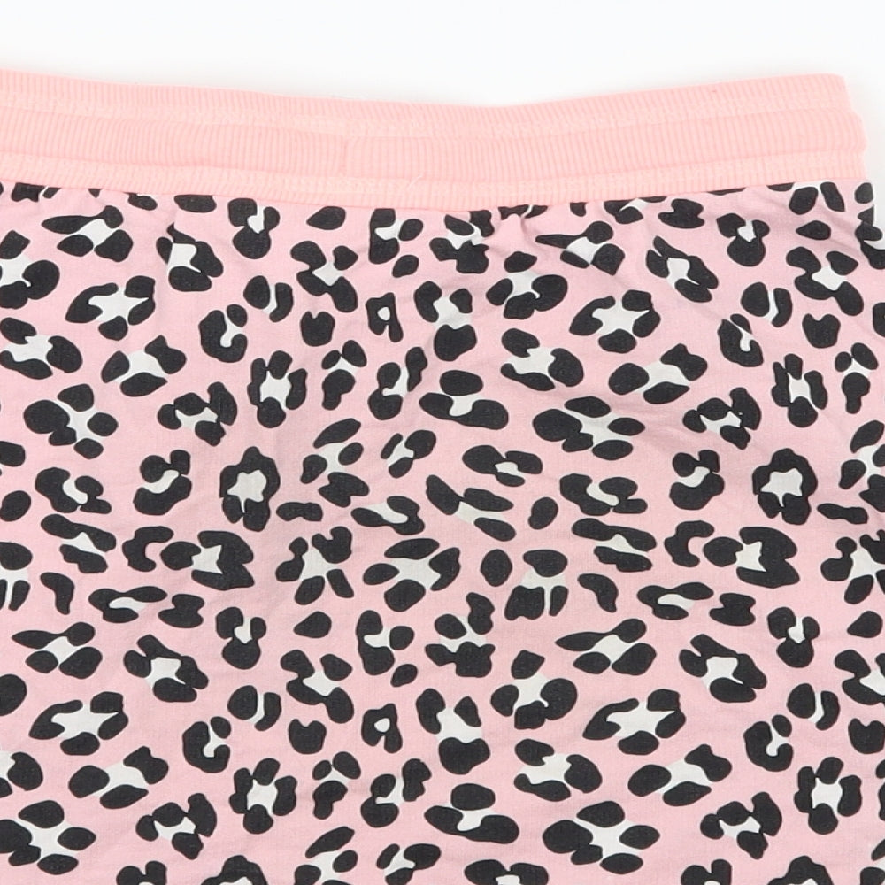 George Girls Pink Animal Print Jersey Flare Skirt Size 9-10 Years