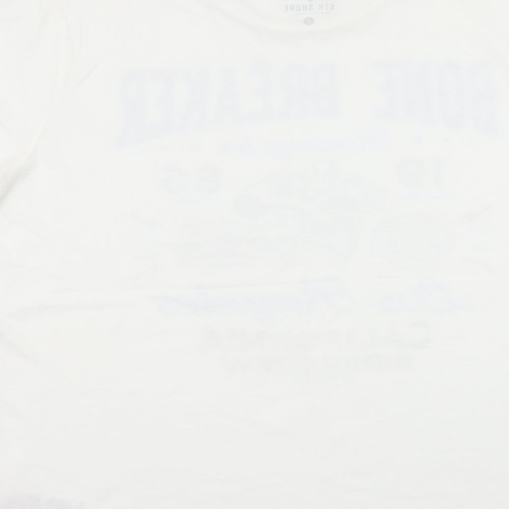 5th Shore Mens White  Jersey  T-Shirt Size L  - Bone Braker