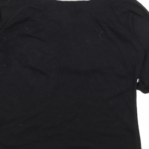 LA Gear Womens Black  Jersey Basic T-Shirt Size 14  - Cut Out Shoulder