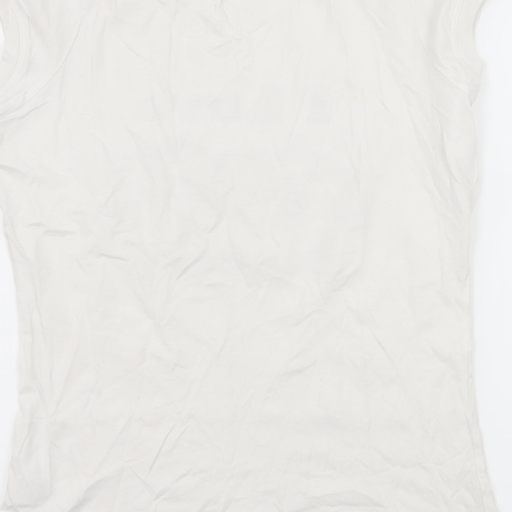New Look Womens White  Jersey Basic T-Shirt Size 14  - Peanuts Snoopy