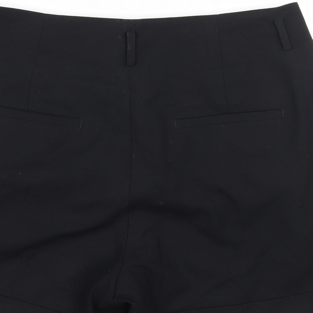 Zara Womens Black   Paperbag Shorts Size M - Pleated