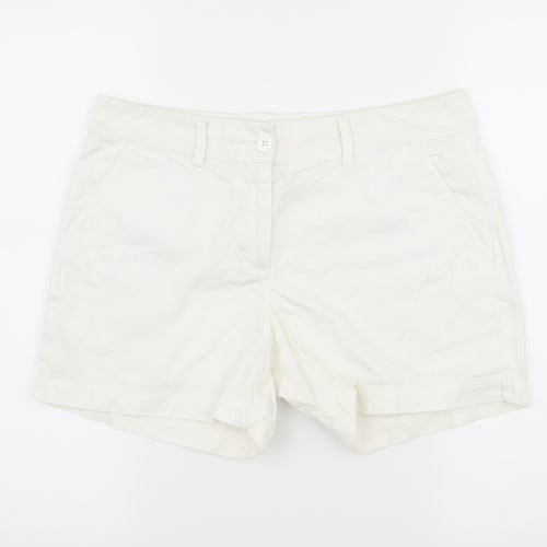 United Colors of Benetton Womens White   Hot Pants Shorts Size 32 in