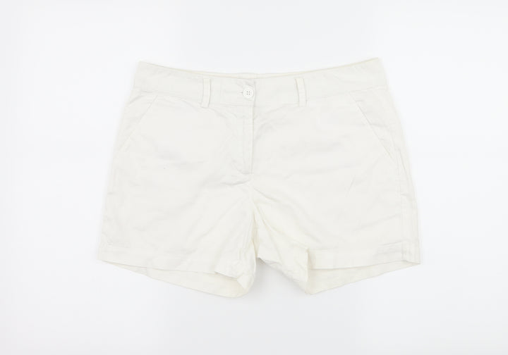 United Colors of Benetton Womens White Hot Pants Shorts Size 32 in