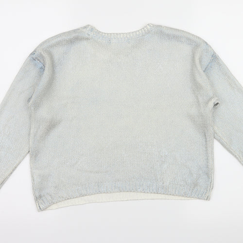 H&M Girls Blue  Knit Pullover Jumper Size 11-12 Years