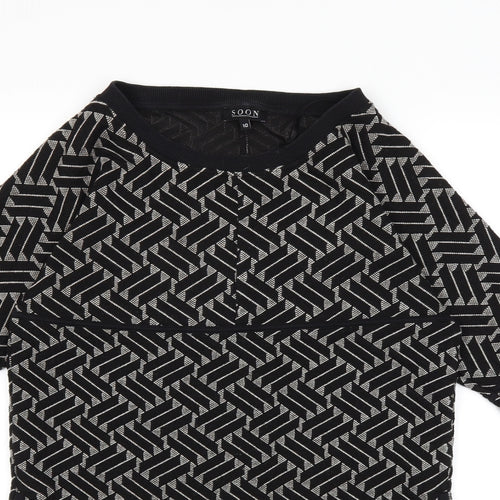 Soon Womens Black   Pullover Sweatshirt Size 10