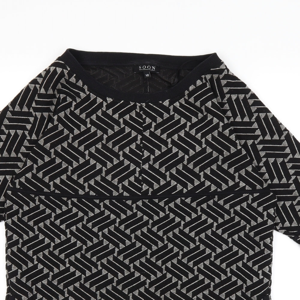 Soon Womens Black   Pullover Sweatshirt Size 10