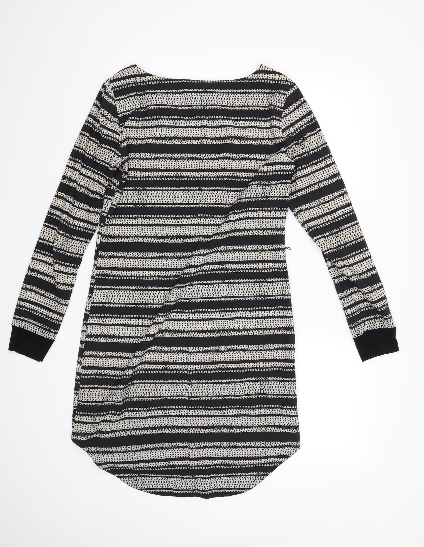 Preworn Womens Black Striped  Shift  Size M